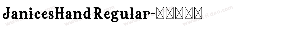 JanicesHand Regular字体转换